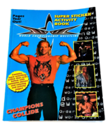 World Championship Wrestling Activity Sticker Coloring Book Luger Page 1990s VTG - $7.74