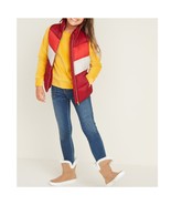 Old Navy Frost Free Color Blocked Quilted Puffer Vest Girls Cassia XS 5 - $27.35 CAD