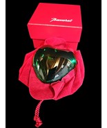 Authentic Baccarat Green Crystal Puffy Heart Paperweight 3&quot; Signed w/Box... - €212,91 EUR