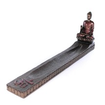 Buddha Stick Incense Burner 10&quot; Long Holder High Quality Resin Statue Gift New - £19.57 GBP