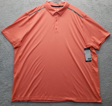 MSX by Michael Strahan Polo Shirt Mens 3XL Orange Stretch Performance Jersey - $27.80