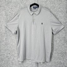 Polo Ralph Lauren Shirt Men Extra Large Solid Gray Performance Polo Shor... - $24.30