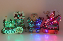 QVC 8” Fiber Optic Christmas Train with Snow Globe Water Ball WORKS - $46.05