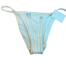 La Perla Silk String Graphique Bikini Panty Off White Size 4 New - $42.56