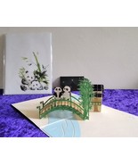Pandas in Love 3D Kirigami Pop-up Greeting Card - $224.84 MXN