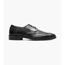 Stacy Adams Gambetta Modified Cap Toe Oxford Leather shoes Black 25780-001 image 2