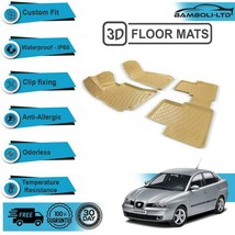 3D Molded Interior Car Floor Mat for SEAT Cordoba 2002-2008 (Beige) - $93.95