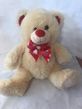 Teddy Bear With Love Tir And Ears 11”x 10” X 4.5” Ships N 24h - $16.81