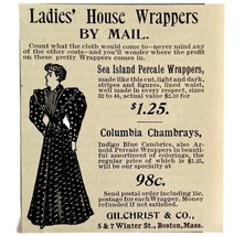 Gilchrist Ladies House Wrappers 1894 Advertisement Victorian Fashion ADB... - €17,28 EUR