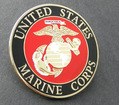 Us Marine Corps Usmc Marines Large Lapel Pin Badge 1.5 Inches - £4.97 GBP