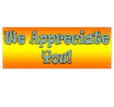 WE APPRECIATE YOU CLEARANCE BANNER Advertising Vinyl  Flag Sign INV - £14.26 GBP