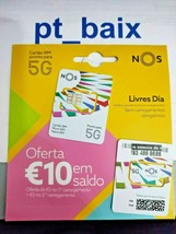 Portuguese SIM CARD PREPAID ANONYMOUS Active NOS Portugal EU &amp; UK ROAMIN... - $19.99