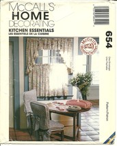 McCall's Sewing Pattern 654 Home Decor Kitchen Essentials New - $6.99
