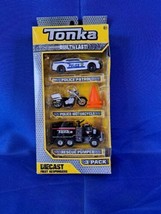Tonka First Responders 3-Pack Police Squad Car Police Motorcycle &amp; Rescu... - £29.45 GBP