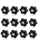 12PCS M8 Star Knurled Clamping Nuts, Black Plastic Threaded Knobs for Ma... - $17.64