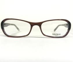 Vera Wang Eyeglasses Frames V302 CU Brown Blue Purple Clear Horn 53-17-130 - $60.56