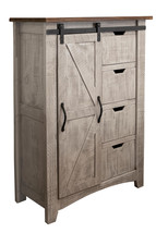 37&quot; Light Gray Solid Wood Four Drawer Chest - $18,874.06 MXN