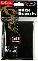 BCW - 50 Premium Black Double Matte Deck Guard Sleeve Protectors by BCW - £4.68 GBP