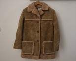 READ* Vintage Fingerhut Fashions Faux Suede Shearling Coat Jacket Size 14 - £23.89 GBP