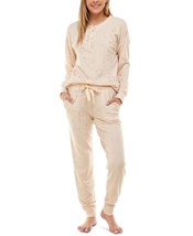 Roudelain Womens Long Sleeve Top &amp; Jogger Lounge Set,Scattered Starry Foil,Small - £46.47 GBP