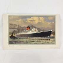 1956 CUNARD LINE R.M.S &quot;SAXONIA&quot; ABSTRACT OF LOG Post Card Nautical Ship - $28.70