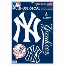MLB New York Yankees 11&quot; x 17&quot; Ultra Decals/Multi-Use Decals 4ct Sheet W... - £13.58 GBP
