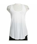 POLO RALPH LAUREN White Cotton Jersey Woven Racerback Logo Tank Top L - £23.59 GBP