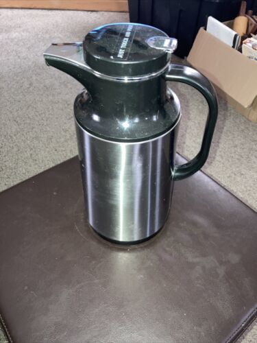 THERMOS COFFEE STAINLESS STEEL VINTAGE PITCHER DECANTER CARAFE - $14.03