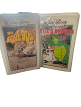 Walt Disney Pete&#39;s Dragon and The Love Bug VHS 1977 Clamshell Classic Rare Movie - $37.40