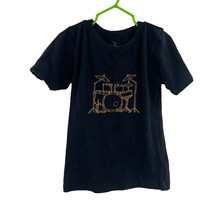 Kate Quinn x Little Liam Drum Set Tee Black Size 4T  - £11.45 GBP