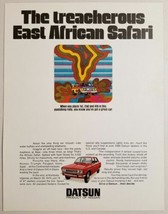 1971 Print Ad Datsun 4-Door Car East African Safari Pop Art Looks Like Peter Max - $11.68