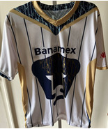 Banamex Pumas Mexico Soccer Futbol Jersey Striped Medium FMF Official Marti - £18.14 GBP