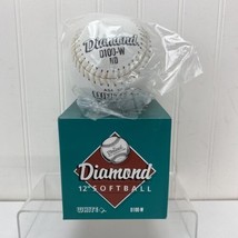 NOS - Vintage Diamond 12&quot; Softball White D100-W Poly Graphite Core ASA .... - £9.56 GBP