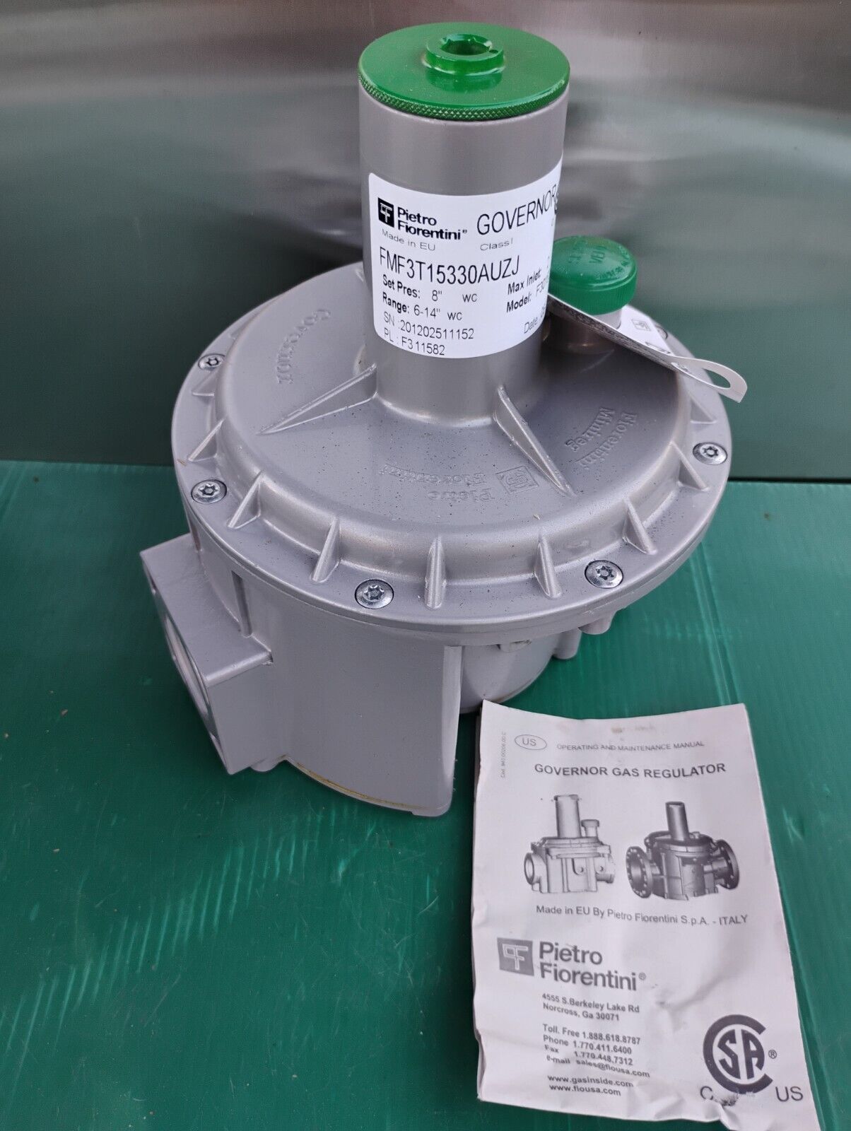Pietro Fiorentini FMF3T15330AUZJ 1 1/4&quot; NPT Range: 6-14&quot; WC - $292.05