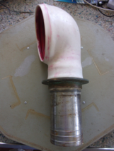 Vintage 8&quot;Cowl Vent with Solid  Bronze Deck plate 3” and  stainless Dora... - €150,46 EUR