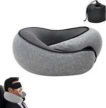 Travel Pillow, Travel Neck Pillow, Neck Pillow, Memory Foam Pillow  (Dark Gray) - £14.68 GBP