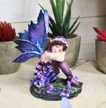 Ebros Sleeping Meadow Lavender Fairy Garden Statue Lazy Summer Day Napping Fairy - £24.84 GBP