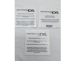 Lot Of (3) Nintendo DS Health And Safety Precautions Booklets - £15.56 GBP
