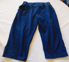 Sun Bay Women&#39;s Ladies Size PM Petite Medium casual Capri Navy Blue GUC - $29.69
