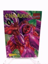 1994 Fleer Skybox Marvel Wizard ONSLAUGHT #4 Embossed Trading Card NM/M - $4.92