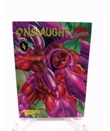 1994 Fleer Skybox Marvel Wizard ONSLAUGHT #4 Embossed Trading Card NM/M - $93.67 MXN