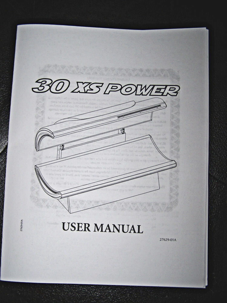 30 XS Power Sun-co User Manual Tanning Bed Operation Manual Sunco Beds - $9.90