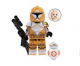 Building Block Bomb Squad Clone Trooper with BB8 Droid Star Wars Minifigure Cust - £4.79 GBP