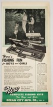 1946 Print Ad Ocean City Complete Fishing Kits for Boys &amp; Girls Philadel... - $13.48