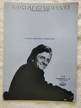 Vtg 1971 Look at Them Beans Johnny Cash Sheet Music Joe Tex Columbia Tree Pub - £12.08 GBP