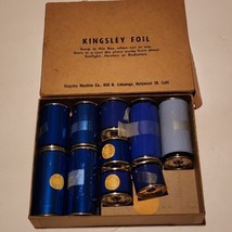 Kingsley Hot Stamp Stamping Foil 10 Assorted Rolls 3&quot;  2&quot; &amp; 1&quot;  Vtg Holl... - £47.32 GBP