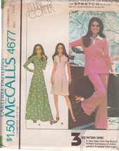 Mc Call&#39;s Vintage 1975 Pattern 4677 Sz 6/8/10 Misses&#39; Dress, Top, Pants Uncut - £2.39 GBP