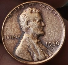 1956-D Lincoln Wheat Cent - £2.33 GBP