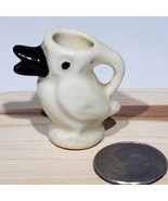 VTG Hand Painted Miniature B&amp;W Bird Shaped Dollhouse 1.5&quot; Pitcher Lemon ... - £11.82 GBP