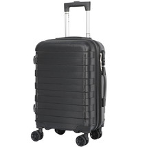 Carry On 21In Carry On Luggage Suitcase Spinner Wheels Side Expandable Black - £54.82 GBP